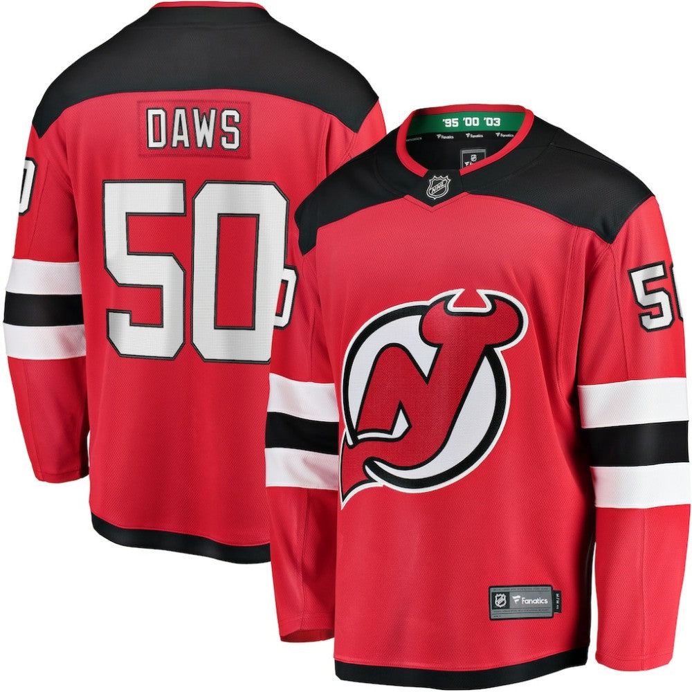 Nico Daws New Jersey Devils Fanatics Home Breakaway Player Jersey - Red - NHL