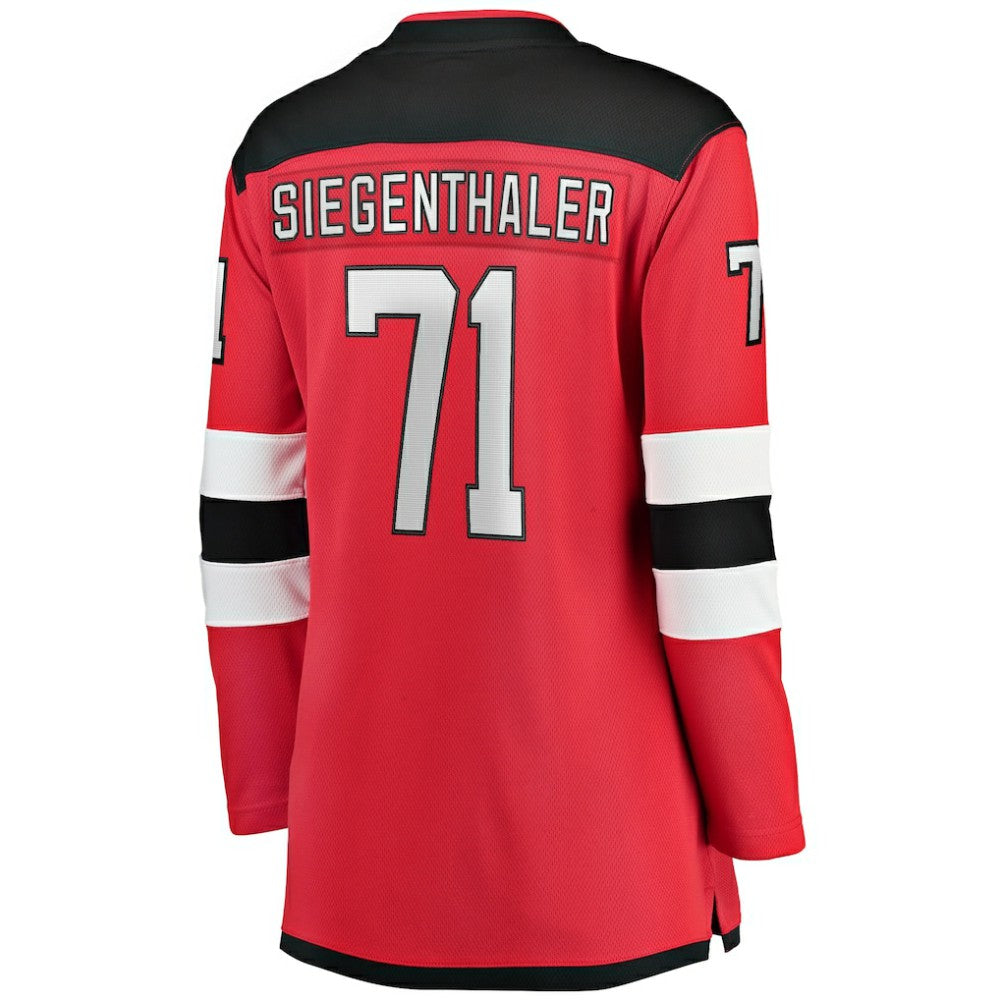 Jonas Siegenthaler New Jersey Devils Fanatics Women's Home Breakaway Player Jersey - Red - NHL