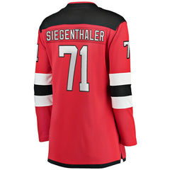 Jonas Siegenthaler New Jersey Devils Fanatics Women's Home Breakaway Player Jersey - Red - NHL