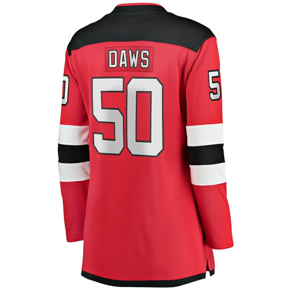 Nico Daws New Jersey Devils Fanatics Women's Home Breakaway Player Jersey - Red - NHL