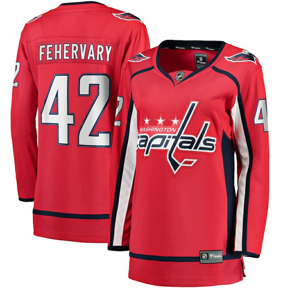 Martin Fehervary Washington Capitals Fanatics Women's Home Breakaway Player Jersey - Red - NHL