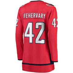 Martin Fehervary Washington Capitals Fanatics Women's Home Breakaway Player Jersey - Red - NHL