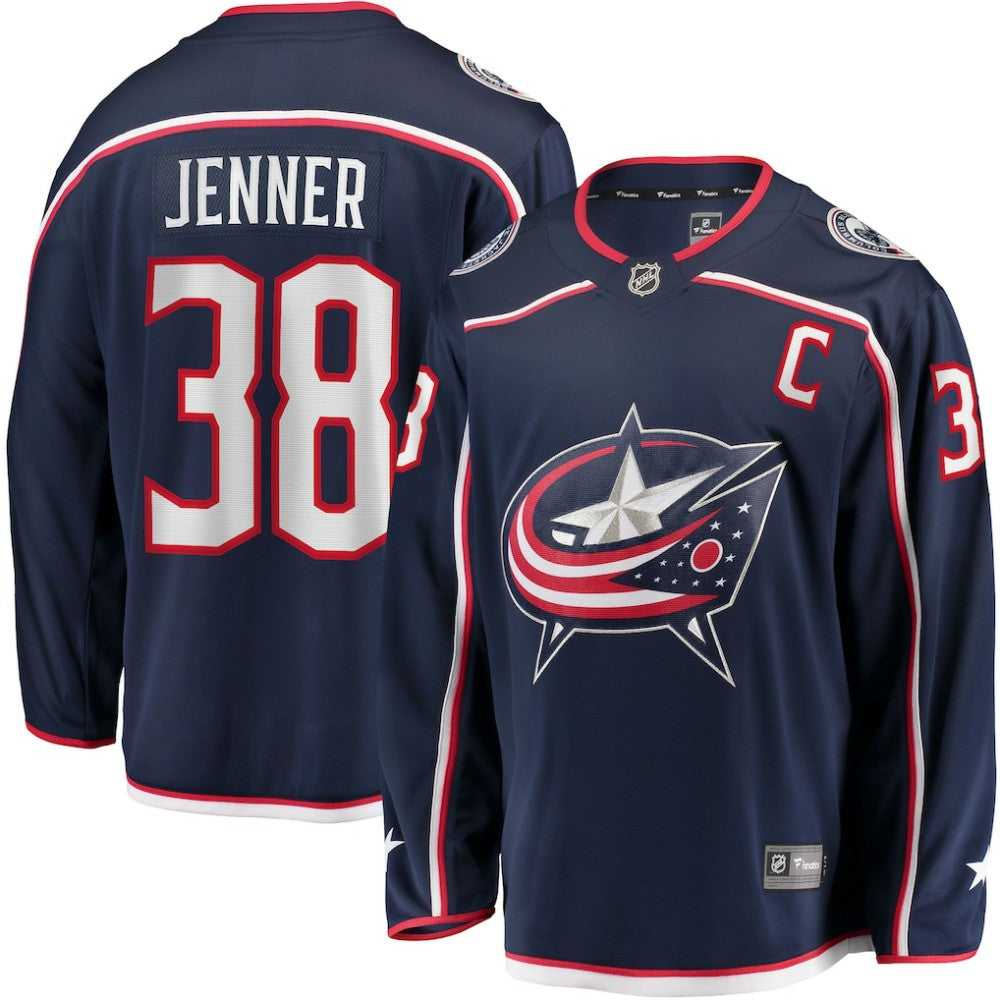 Boone Jenner Columbus Blue Jackets Home Captain Patch Breakaway Player Jersey - Navy - NHL