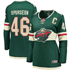 Jared Spurgeon Minnesota Wild Women's Home Breakaway Player Jersey - Green - NHL