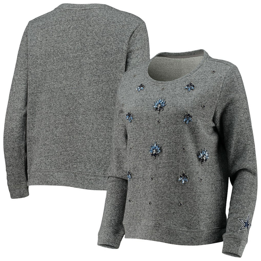 Dallas Cowboys Women's Amal Pullover Sweater Gray | NFL
