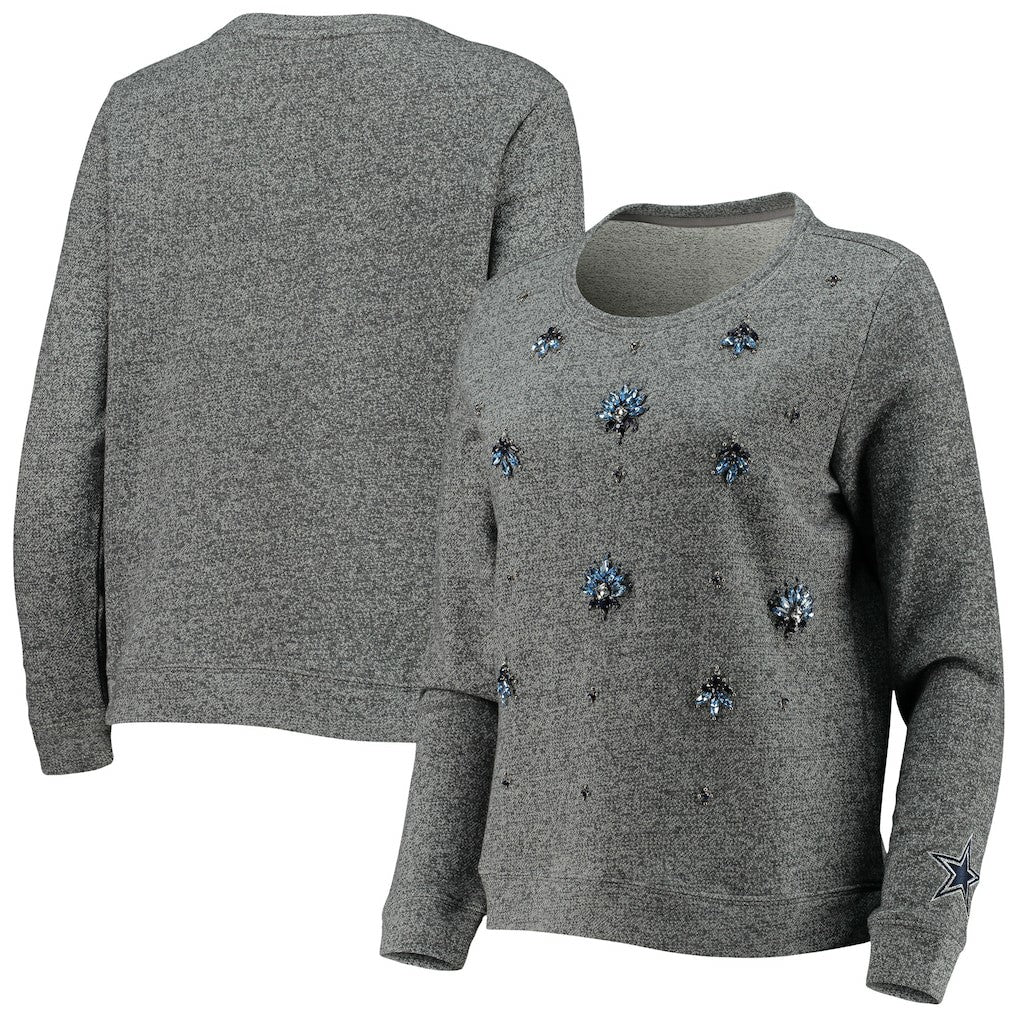 Dallas Cowboys Women's Amal Pullover Sweater Gray | NFL