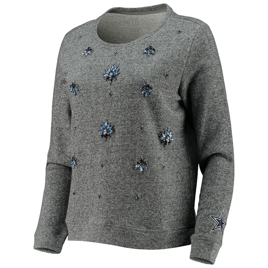 Dallas Cowboys Women's Amal Pullover Sweater Gray | NFL