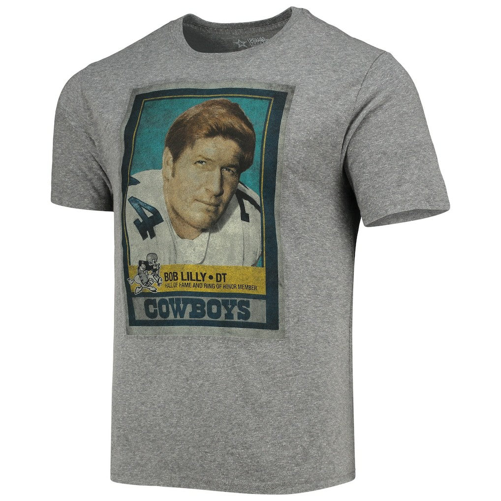 Bob Lilly Dallas Cowboys Name & Number Tri-Blend T-Shirt Heathered Gray | NFL