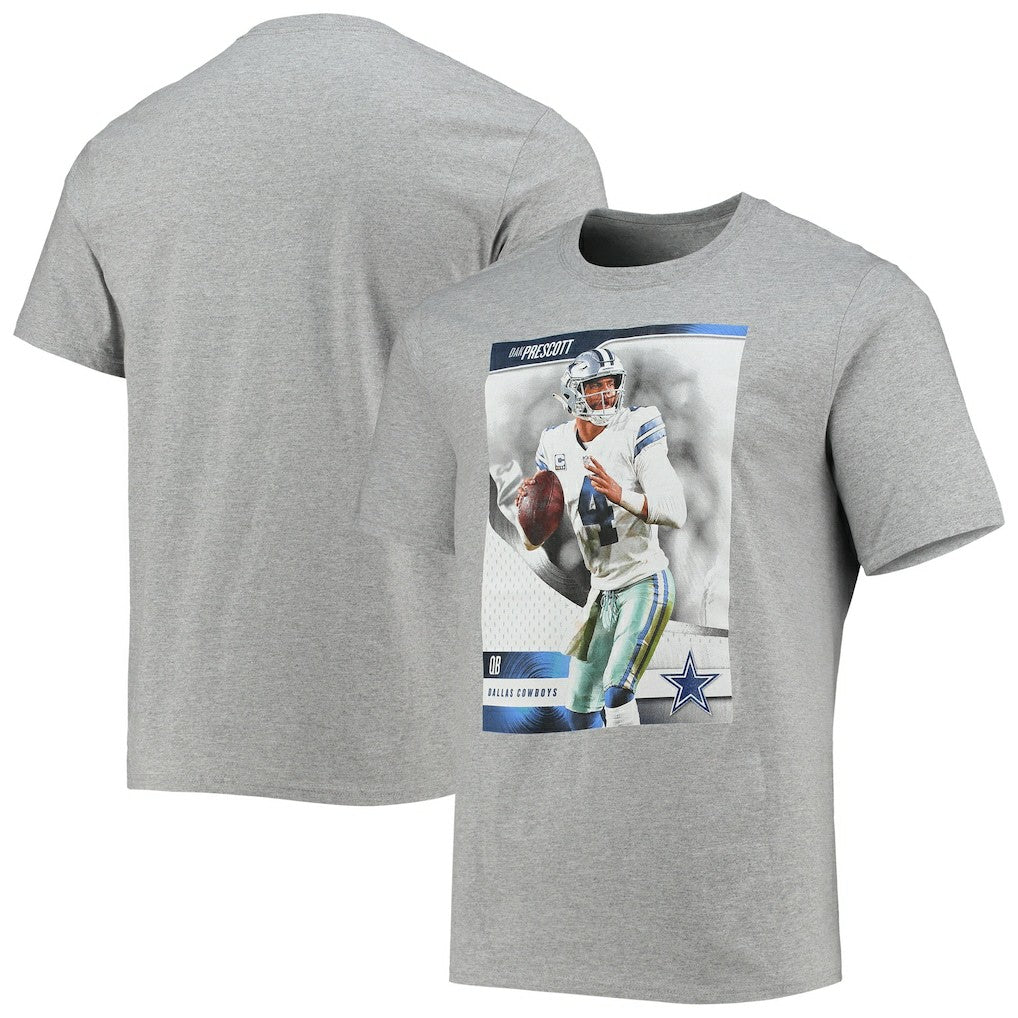 Dak Prescott Dallas Cowboys Name & Number T-Shirt Heathered Gray | NFL