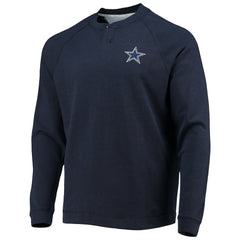 Dallas Cowboys Sunset Slub Raglan Henley Long Sleeve T-Shirt Navy | Tommy Bahama
