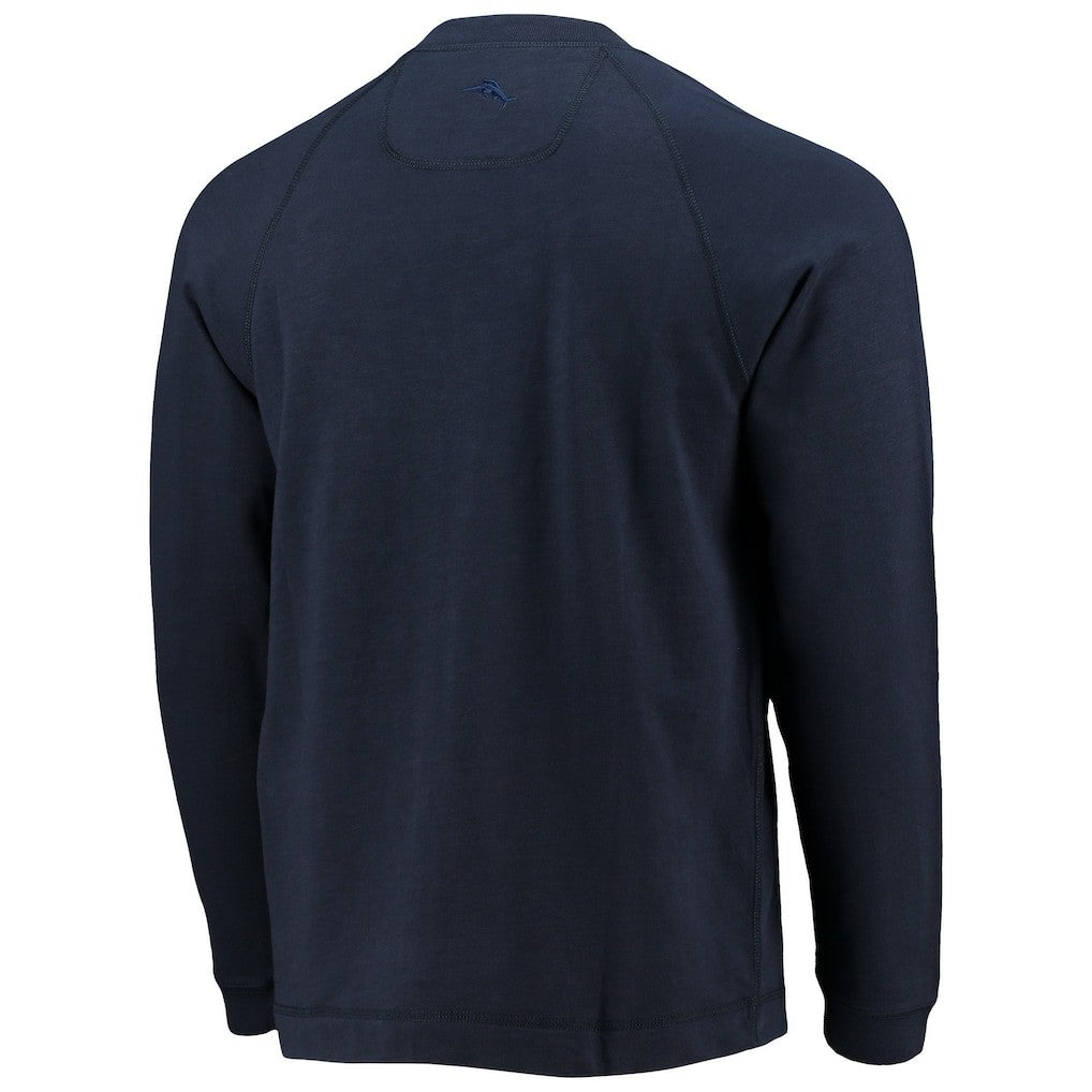 Dallas Cowboys Sunset Slub Raglan Henley Long Sleeve T-Shirt Navy | Tommy Bahama