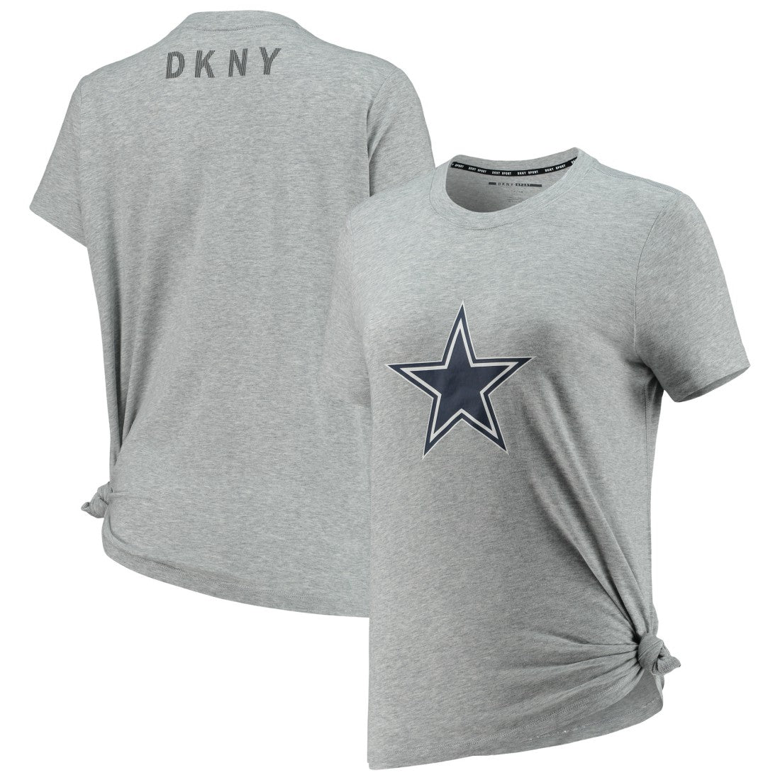 Dallas Cowboys DKNY Sport Women's Ava Tri-Blend T-Shirt Heathered Gray | NFL