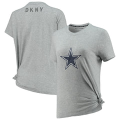 Dallas Cowboys DKNY Sport Women's Ava Tri-Blend T-Shirt Heathered Gray | NFL