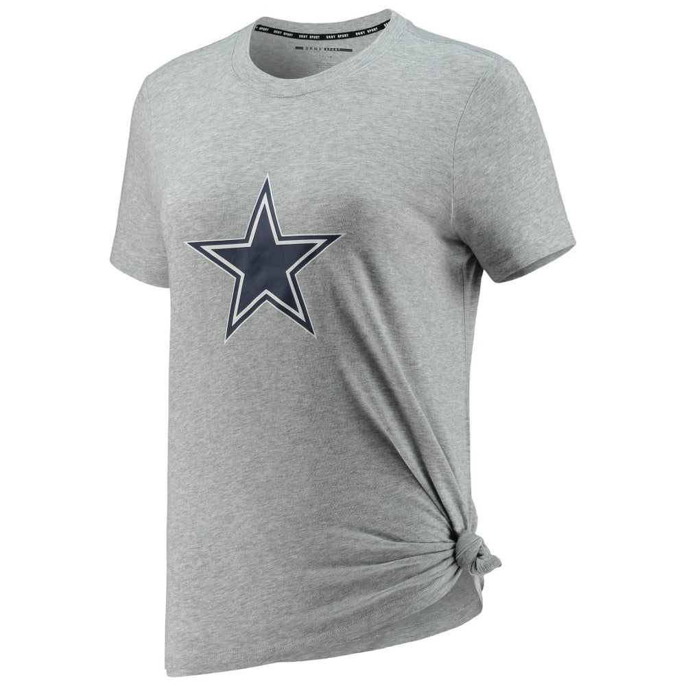 Dallas Cowboys DKNY Sport Women's Ava Tri-Blend T-Shirt Heathered Gray | NFL