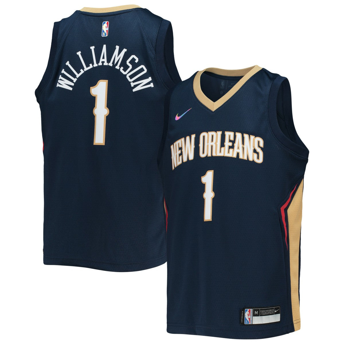 Zion Williamson New Orleans Pelicans Youth 2021/22 Diamond Swingman Jersey Icon Edition Navy - NBA