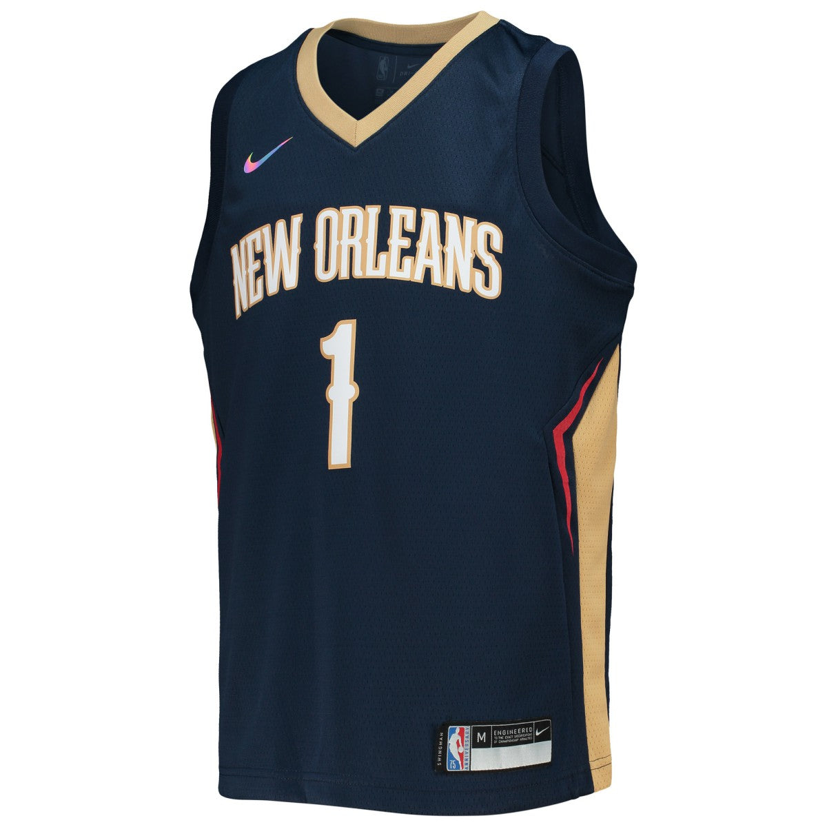 Zion Williamson New Orleans Pelicans Youth 2021/22 Diamond Swingman Jersey Icon Edition Navy - NBA