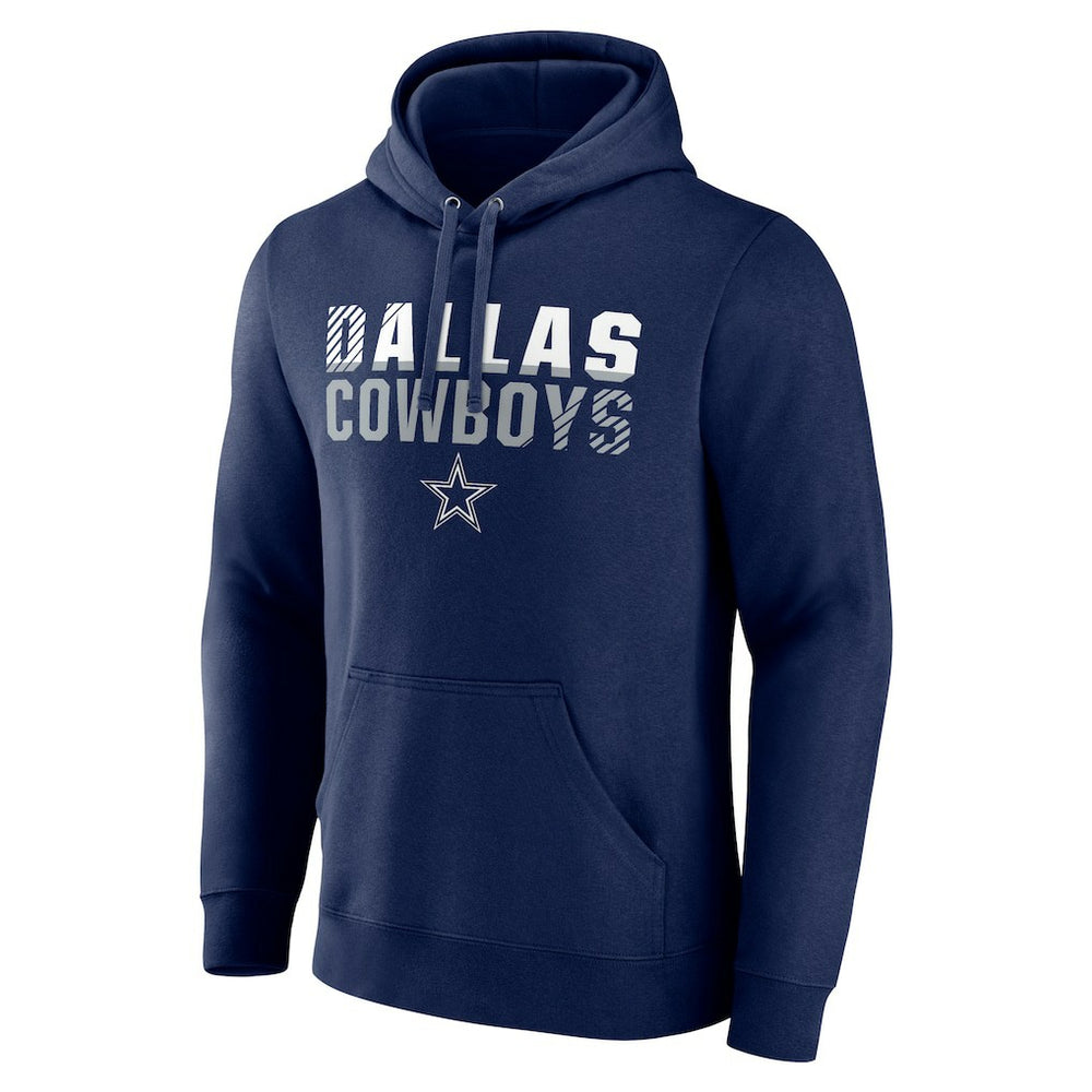 Dallas Cowboys Fade Out Fitted Pullover Hoodie Navy | NFL