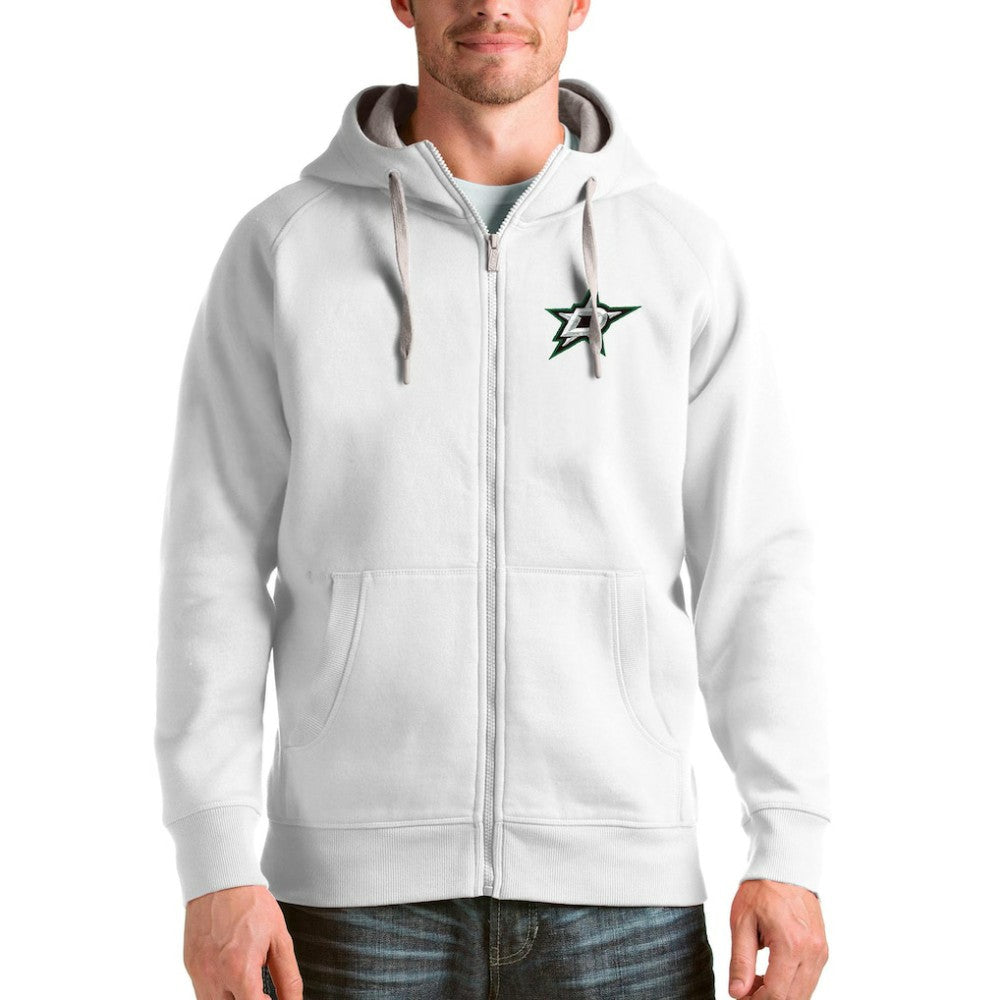 Dallas Stars Antigua Logo Victory Full-Zip Hoodie - White - NHL