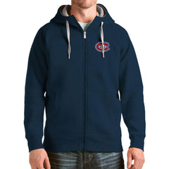 Montreal Canadiens Antigua Logo Victory Full-Zip Hoodie - Navy - NHL