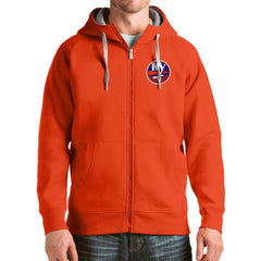 New York Islanders Antigua Logo Victory Full-Zip Hoodie - Orange - NHL