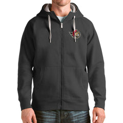 Ottawa Senators Antigua Logo Victory Full-Zip Hoodie - Charcoal - NHL