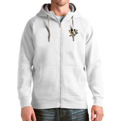 Pittsburgh Penguins Antigua Logo Victory Full-Zip Hoodie - White - NHL