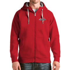 Washington Capitals Antigua Logo Victory Full-Zip Hoodie - Red - NHL