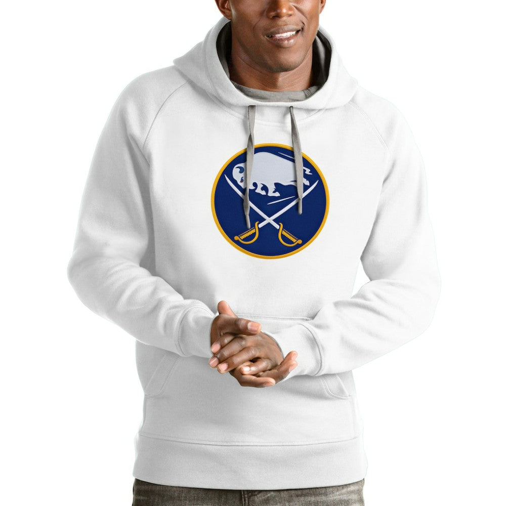 Buffalo Sabres Antigua Logo Victory Pullover Hoodie - White - NHL