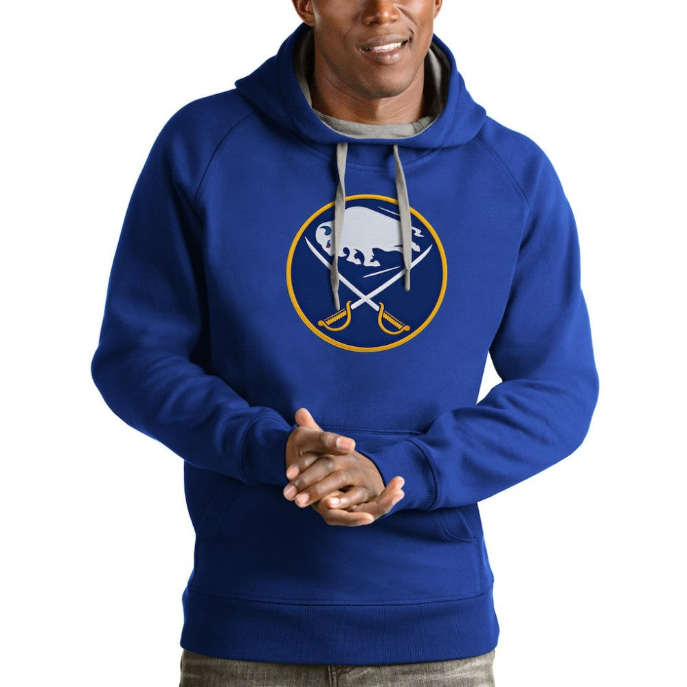 Buffalo Sabres Antigua Logo Victory Pullover Hoodie - Royal - NHL