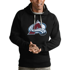 Colorado Avalanche Antigua Logo Victory Pullover Hoodie - Black - NHL