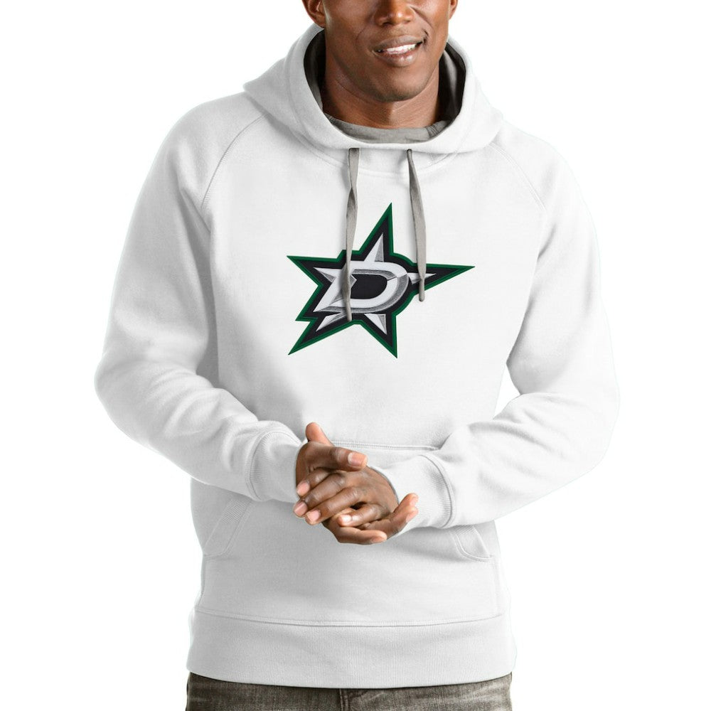 Dallas Stars Antigua Logo Victory Pullover Hoodie - White - NHL
