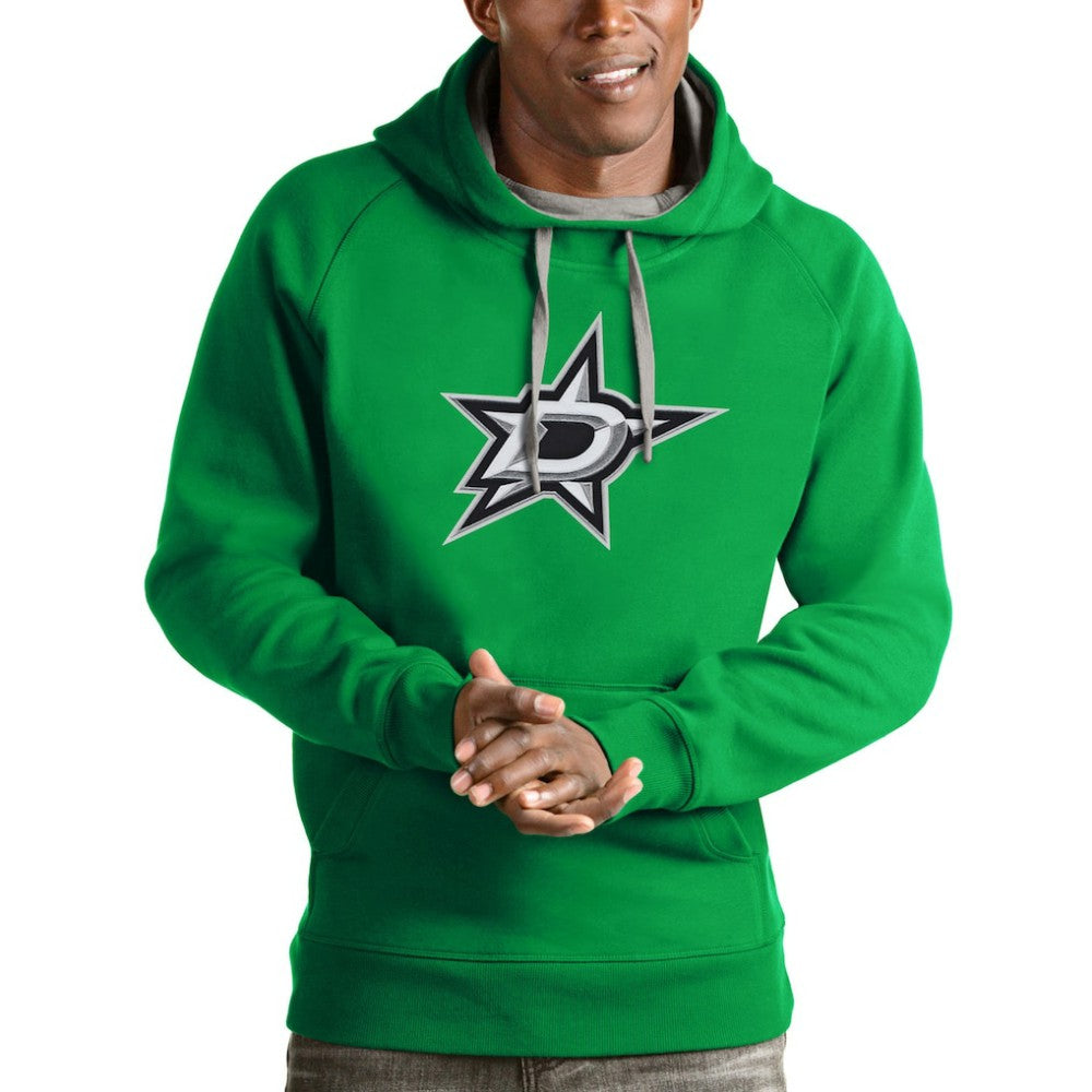 Dallas Stars Antigua Logo Victory Pullover Hoodie - Kelly Green - NHL