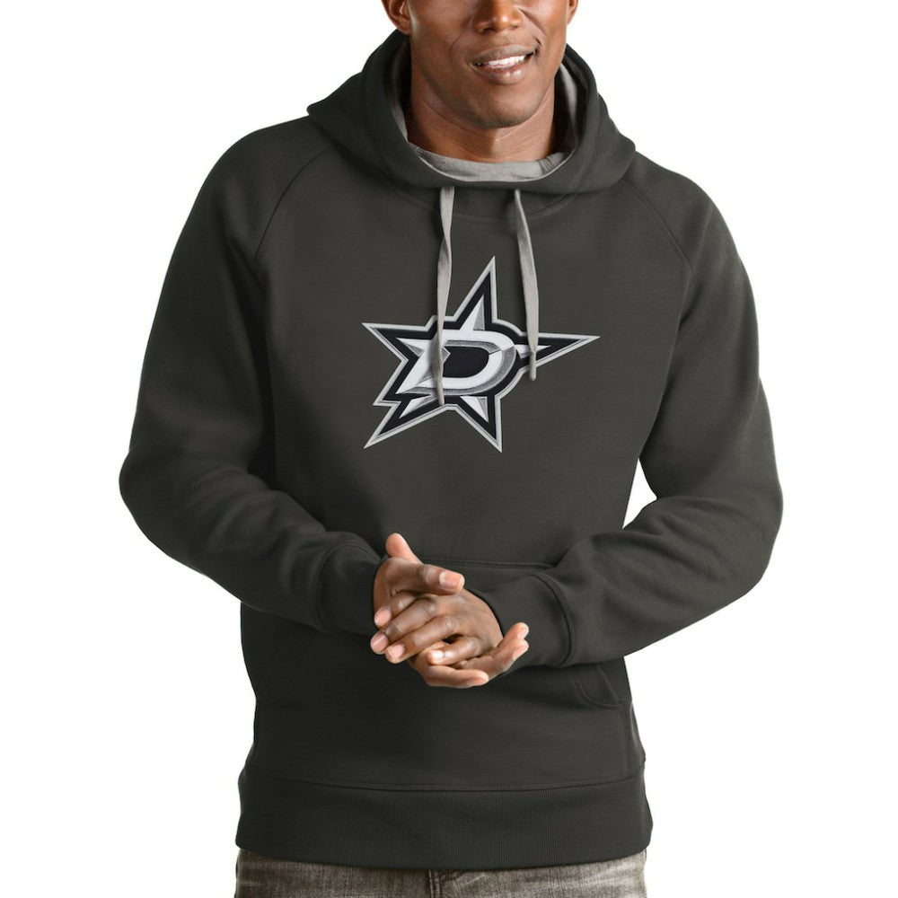 Dallas Stars Antigua Logo Victory Pullover Hoodie - Charcoal - NHL