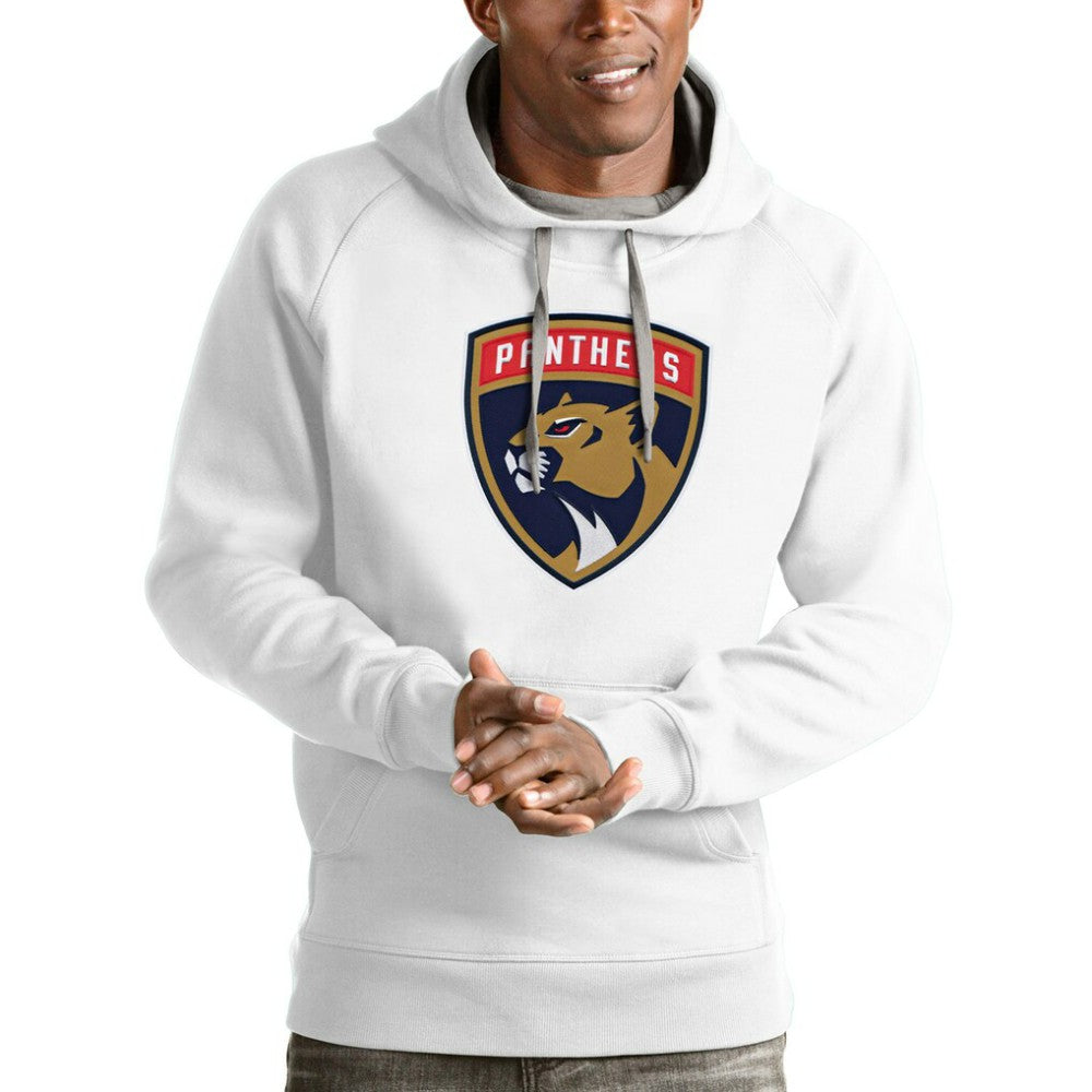 Florida Panthers Antigua Logo Victory Pullover Hoodie - White - NHL