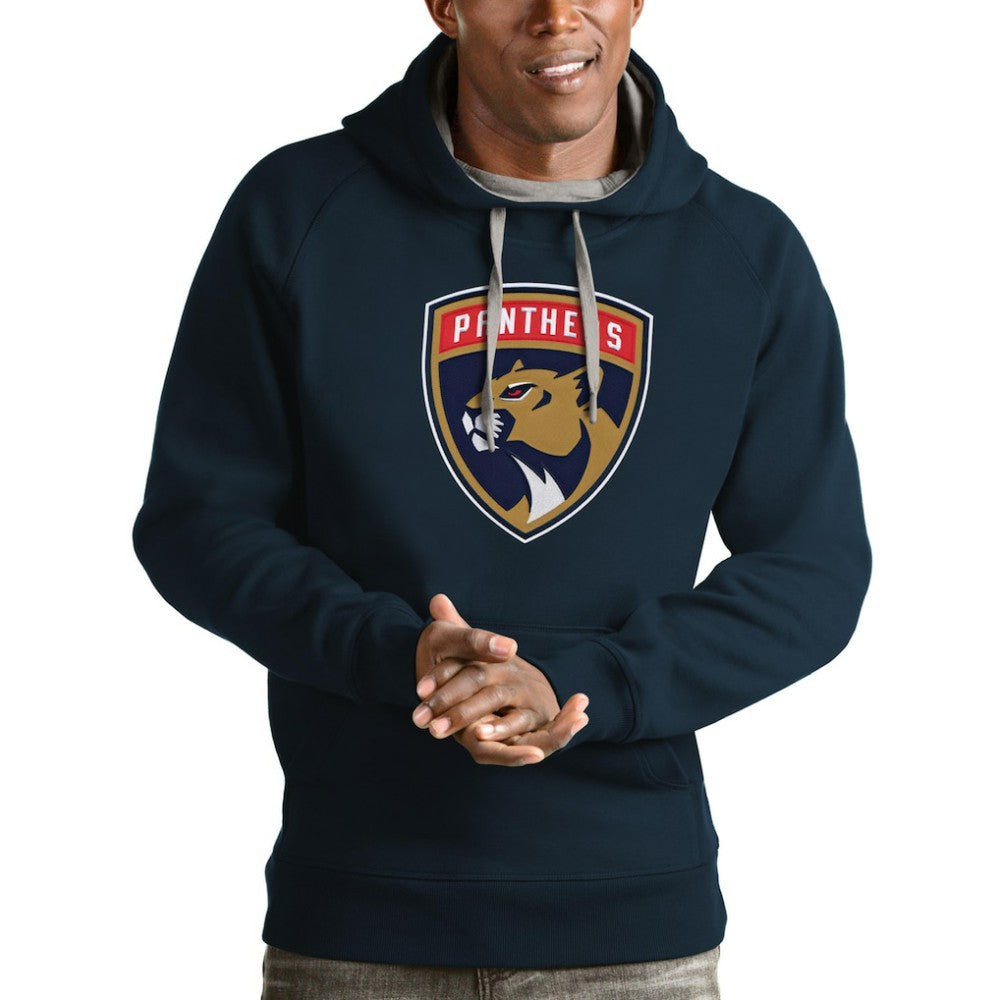 Florida Panthers Antigua Logo Victory Pullover Hoodie - Navy - NHL
