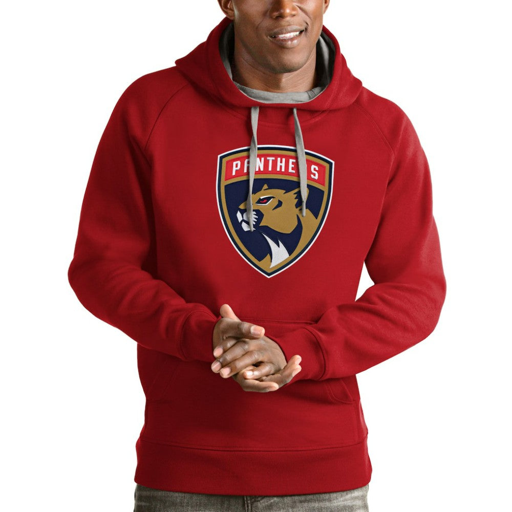 Florida Panthers Antigua Logo Victory Pullover Hoodie - Red - NHL