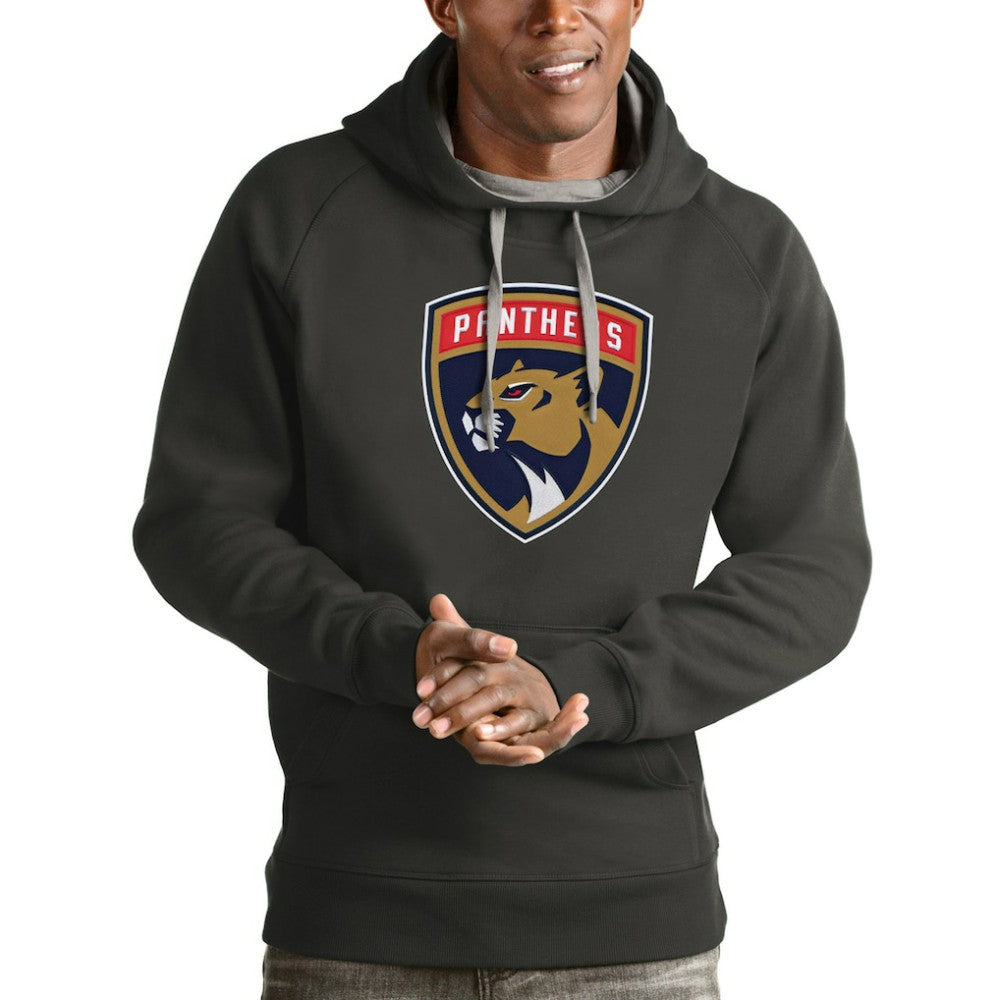 Florida Panthers Antigua Logo Victory Pullover Hoodie - Charcoal - NHL