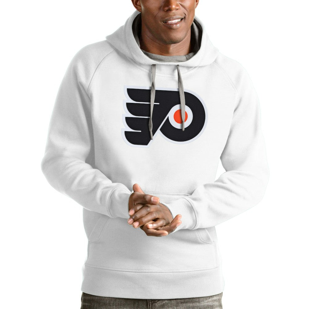 Philadelphia Flyers Antigua Logo Victory Pullover Hoodie - White - NHL