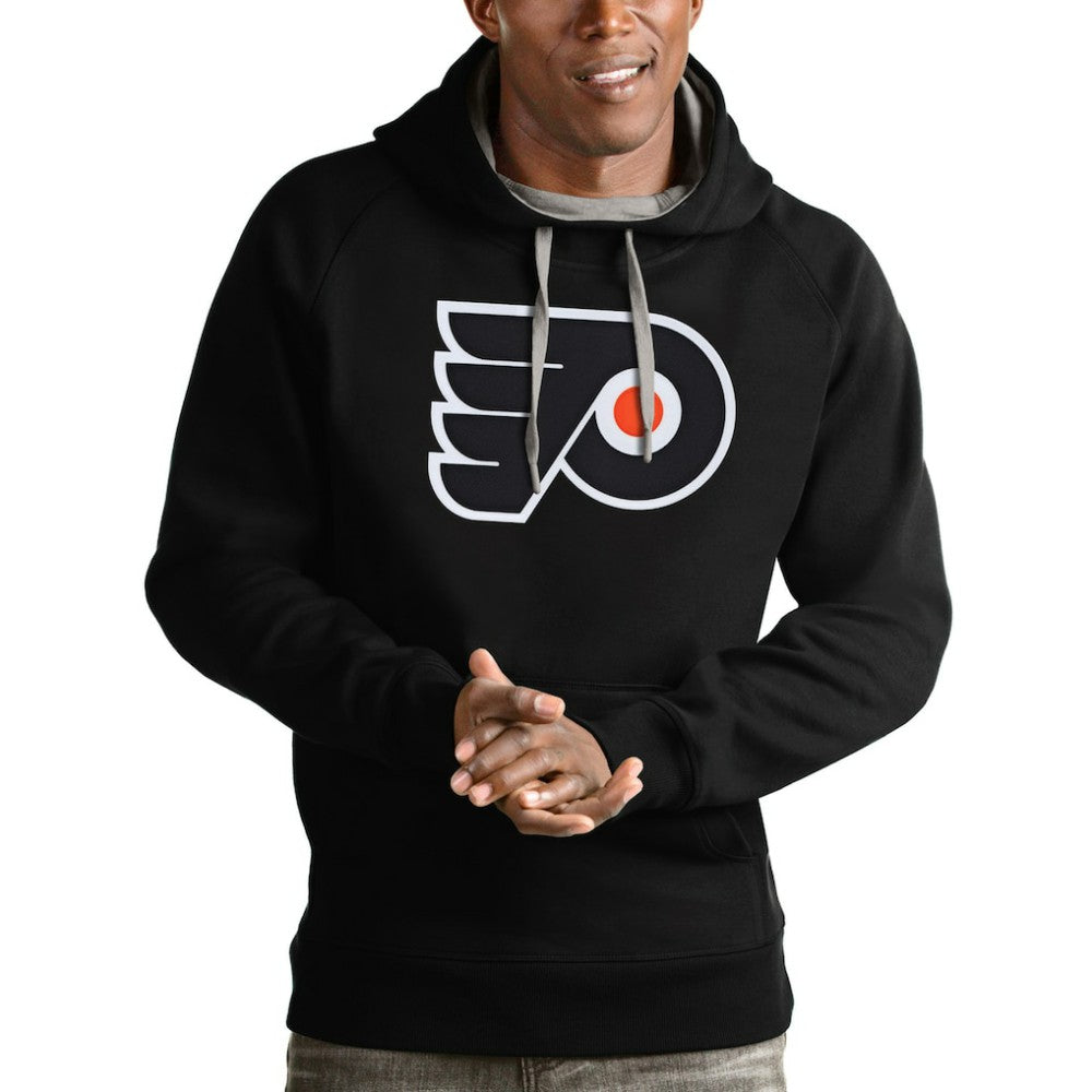 Philadelphia Flyers Antigua Logo Victory Pullover Hoodie - Black - NHL