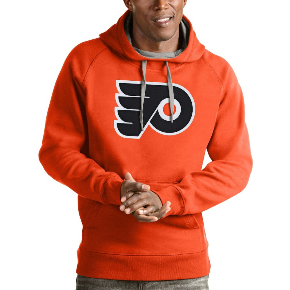 Philadelphia Flyers Antigua Logo Victory Pullover Hoodie - Orange - NHL