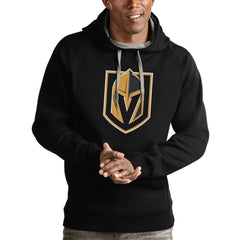 Vegas Golden Knights Antigua Logo Victory Pullover Hoodie - Black - NHL