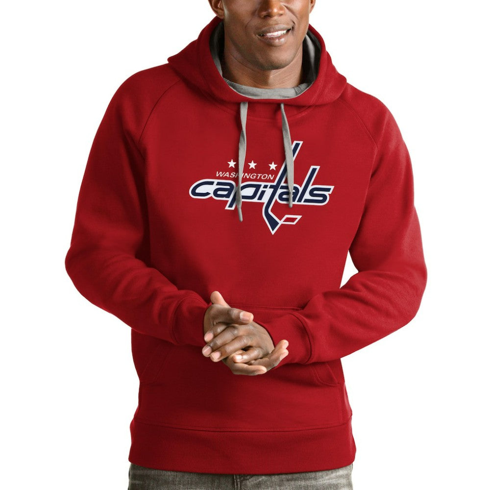 Washington Capitals Antigua Logo Victory Pullover Hoodie - Red - NHL