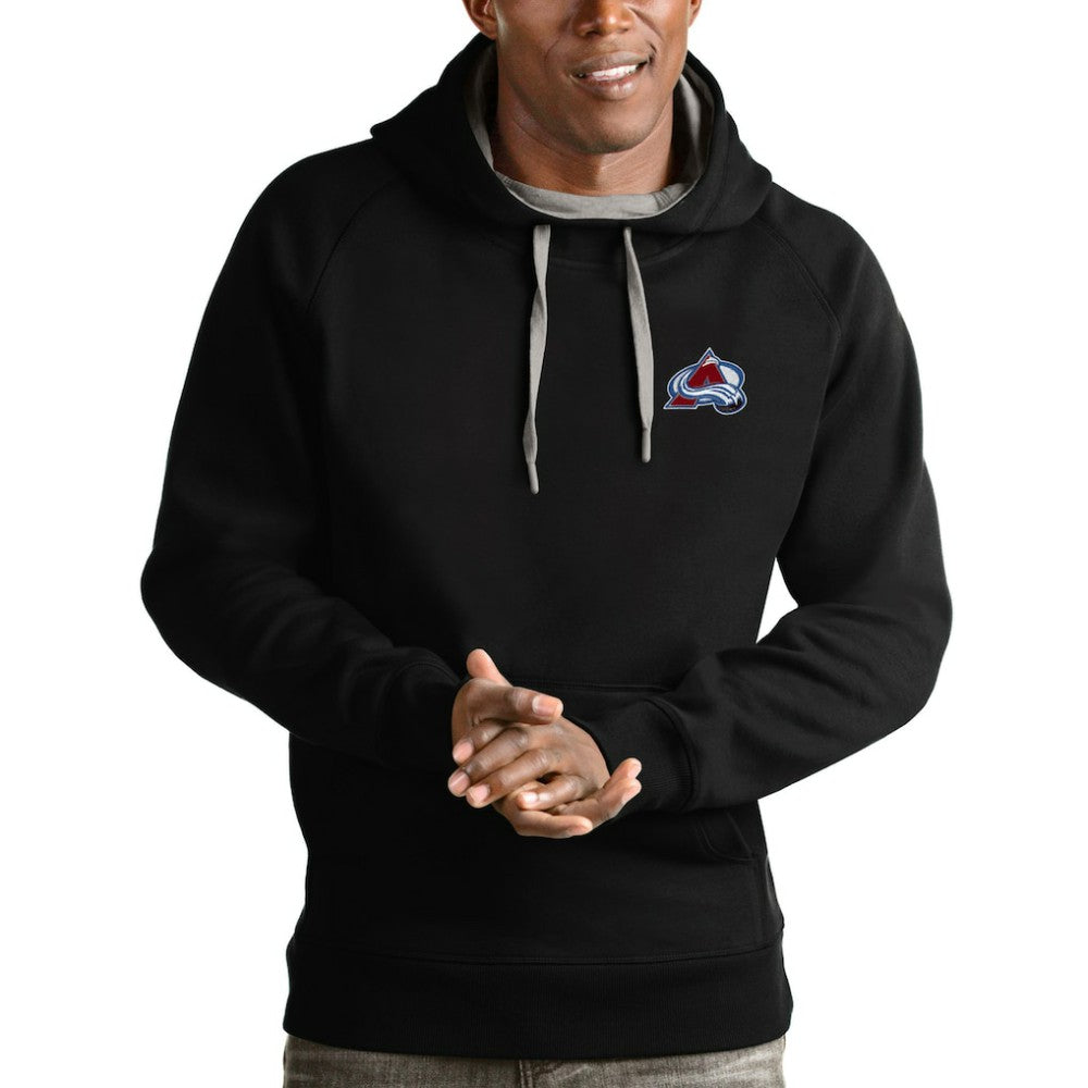Colorado Avalanche Antigua Victory Pullover Hoodie - Black - NHL