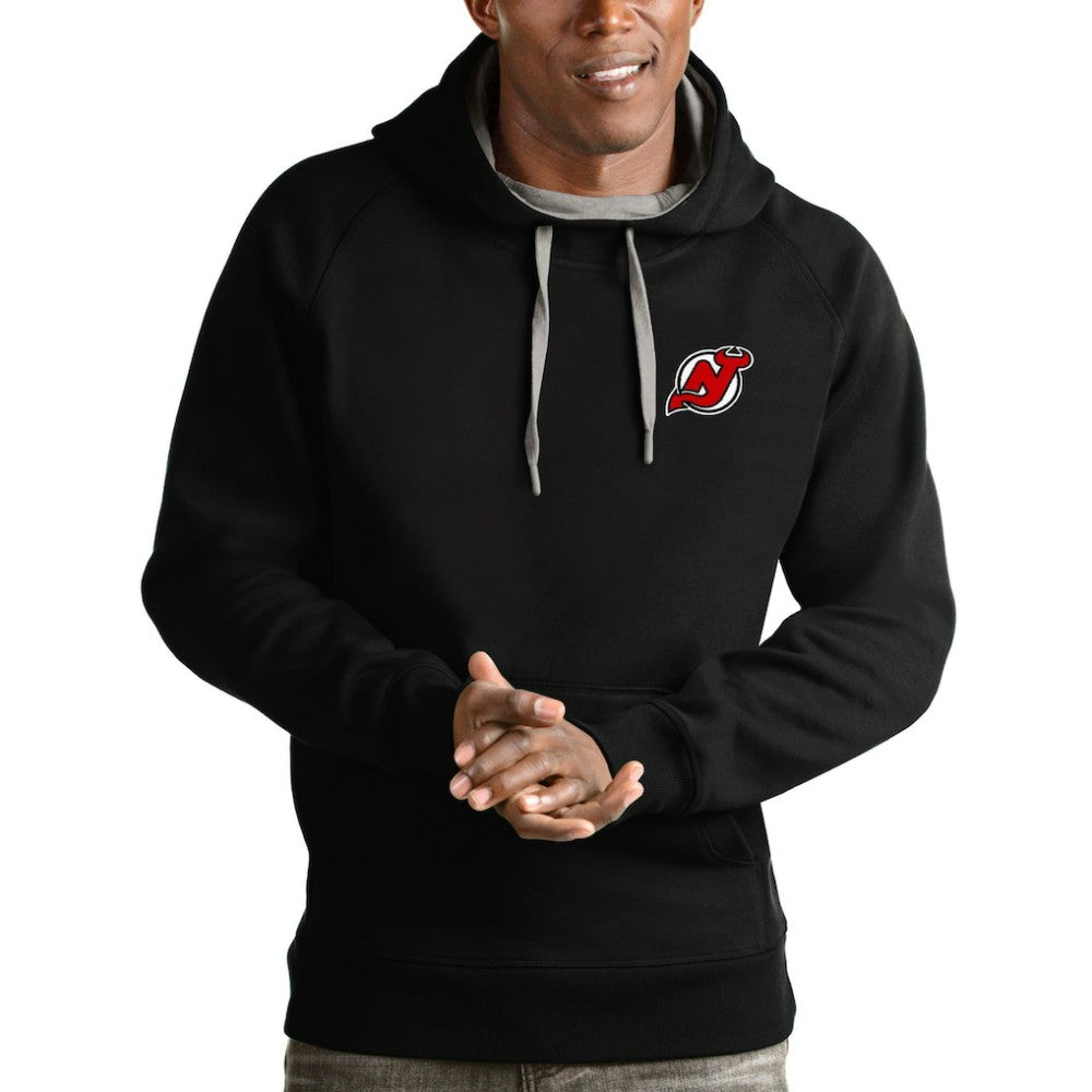 New Jersey Devils Antigua Team Victory Pullover Hoodie - Black - NHL