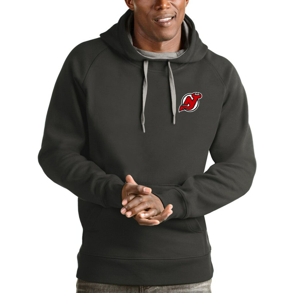 New Jersey Devils Antigua Victory Pullover Hoodie - Charcoal - NHL