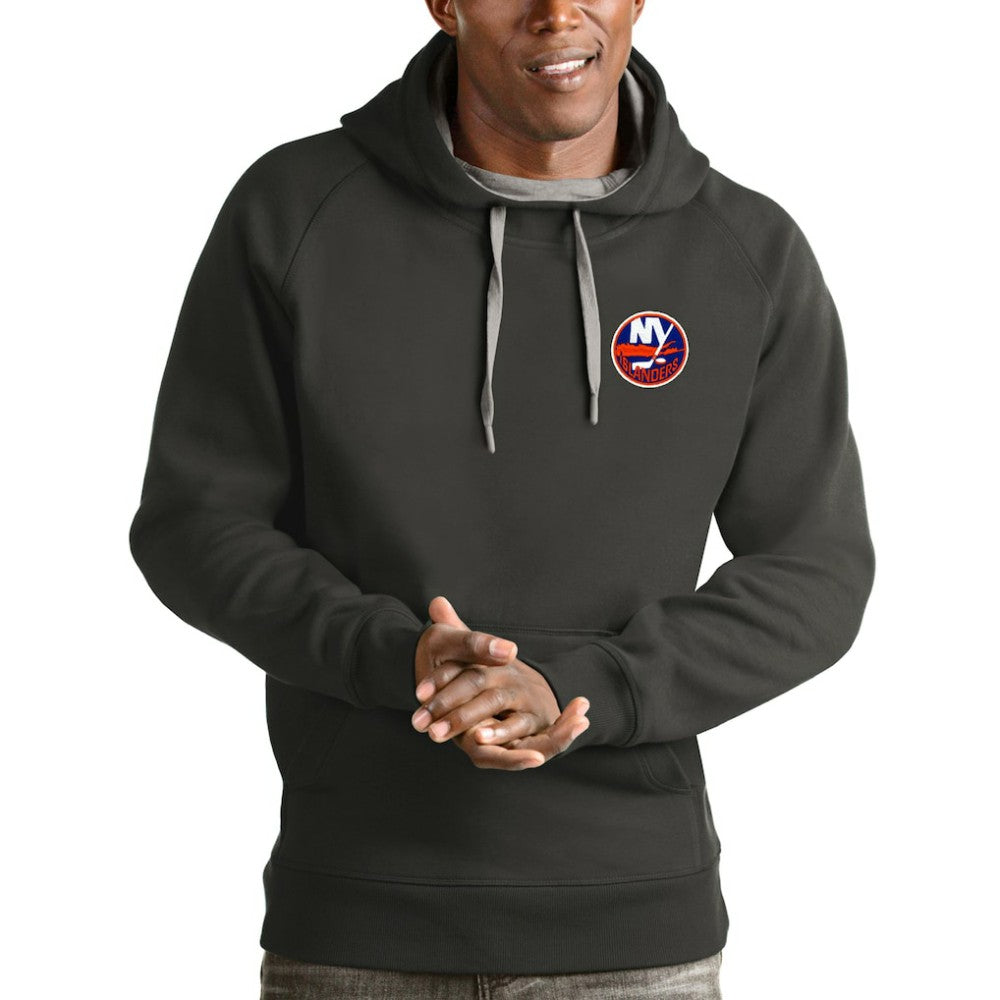 New York Islanders Antigua Victory Pullover Hoodie - Charcoal - NHL