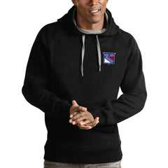 New York Rangers Antigua Victory Pullover Hoodie - Black - NHL