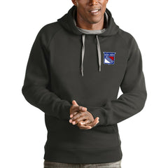 New York Rangers Antigua Victory Pullover Hoodie - Charcoal - NHL
