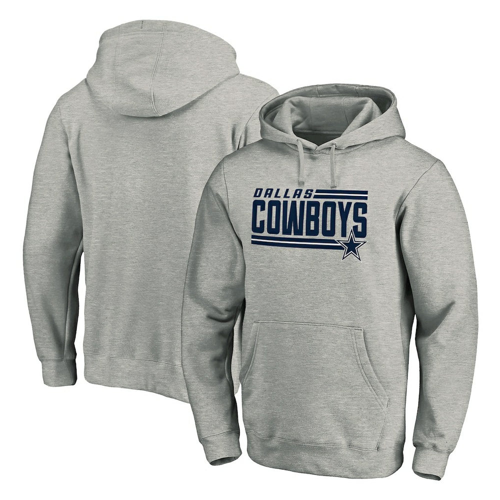 Dallas Cowboys Onside Stripe Pullover Hoodie Heathered Gray | NFL