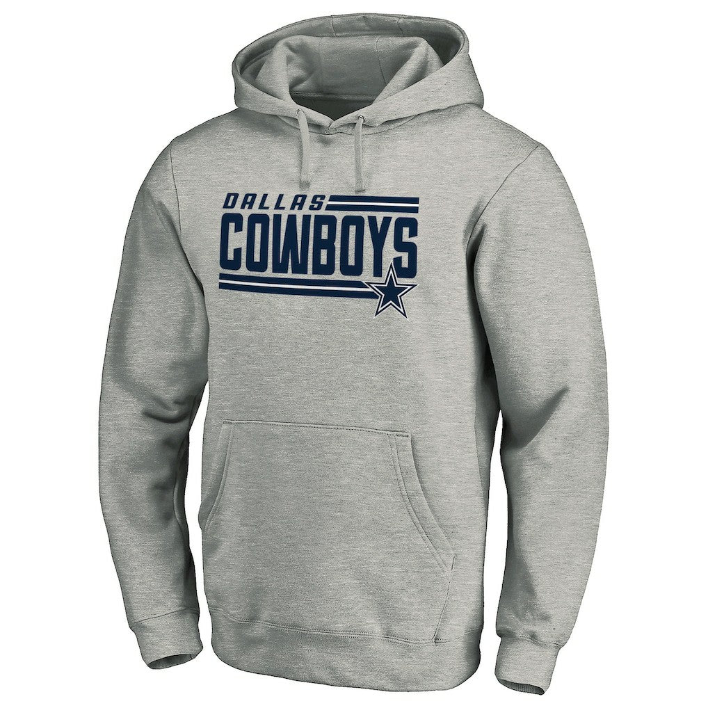Dallas Cowboys Onside Stripe Pullover Hoodie Heathered Gray | NFL